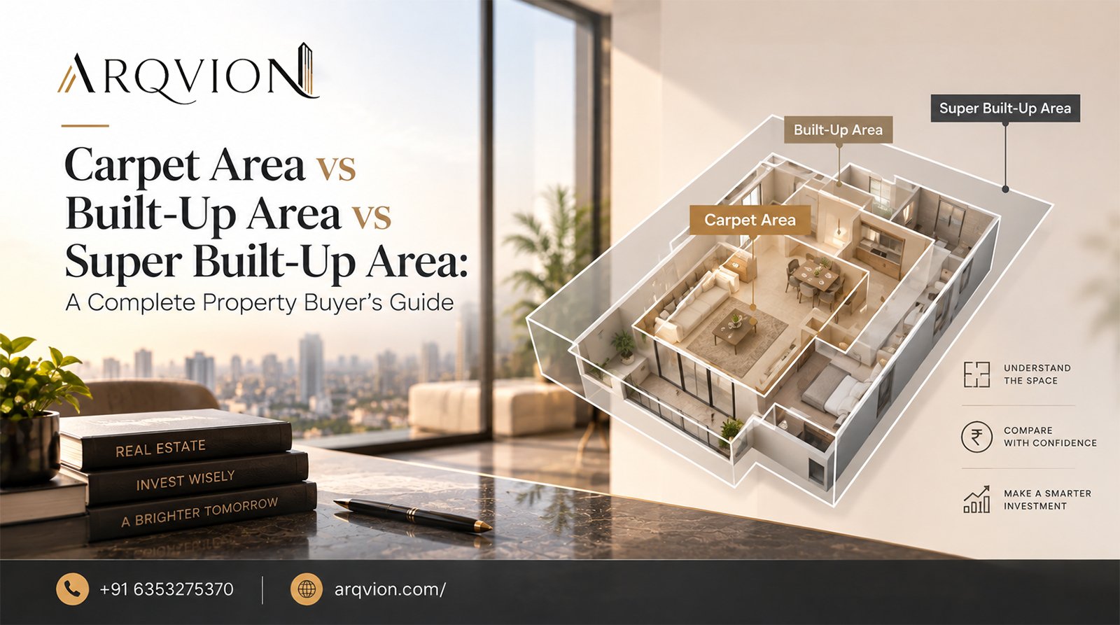 Carpet Area vs Built-Up Area vs Super Built-Up Area: A Complete Property Buyer’s Guide